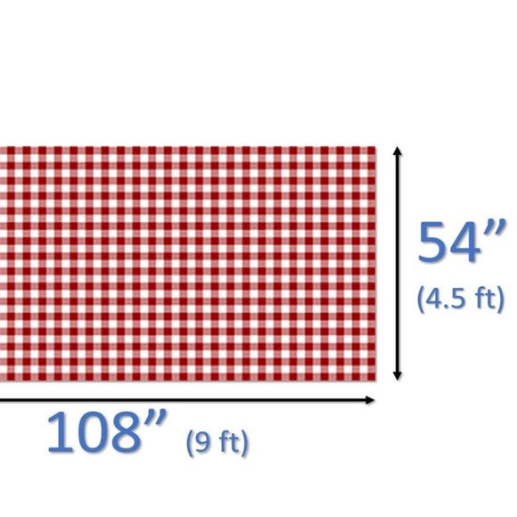 Red & White checkered disposable tablecloths - Picture 10 of 12